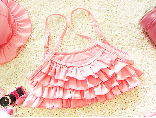 Colorful Two Piece Swimsuit For Girls