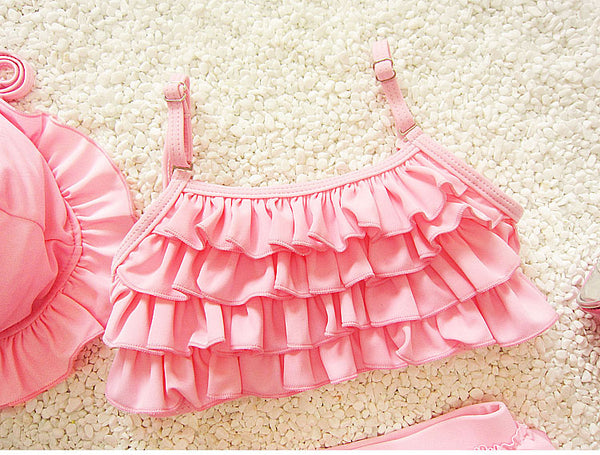 Colorful Two Piece Swimsuit For Girls