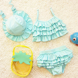 Colorful Two Piece Swimsuit For Girls