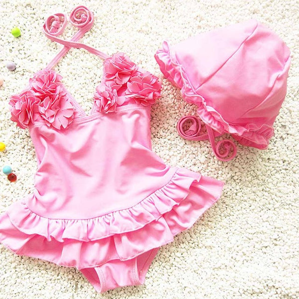 One Piece Marvelous Swimwear With Cap